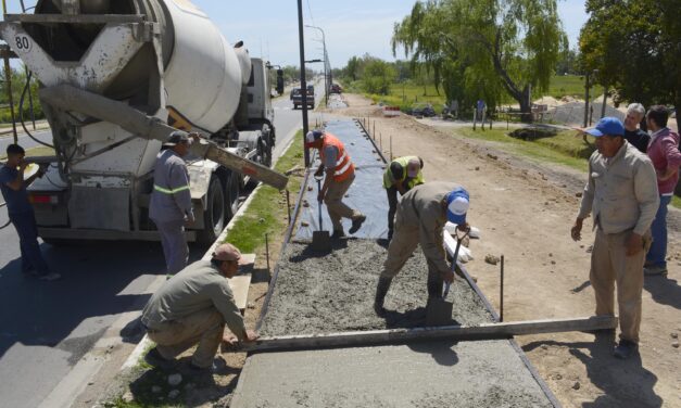 Avenida Alfonsín: el Municipio sigue adelante con la construcción de senderos