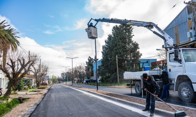 El asfaltado de la calle Salk completa la obra de la nueva avenida José Ingenieros
