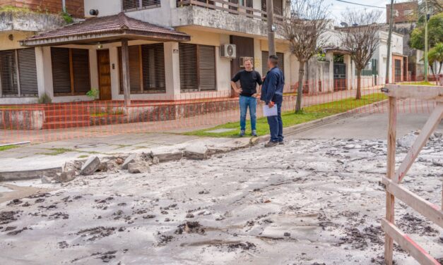 El Municipio puso en marcha un nuevo plan de bacheo de hormigón en el casco urbano