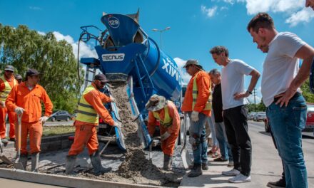 Alejo Sarna junto al Ministro Katopodis supervisaron el avance de la obra de Ruta 6