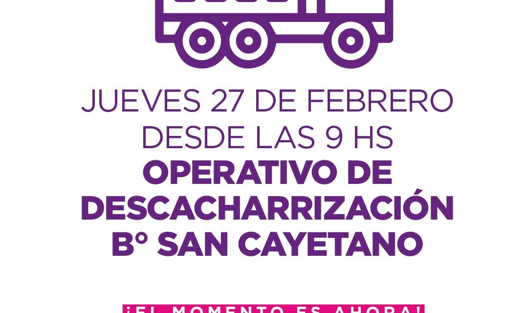 Este jueves habrá un operativo de descacharrización en San Cayetano