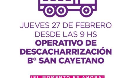 Este jueves habrá un operativo de descacharrización en San Cayetano