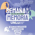 En la semana de la Memoria actividades que se desarrollarán en el Centro Regional Campana de la UNLU