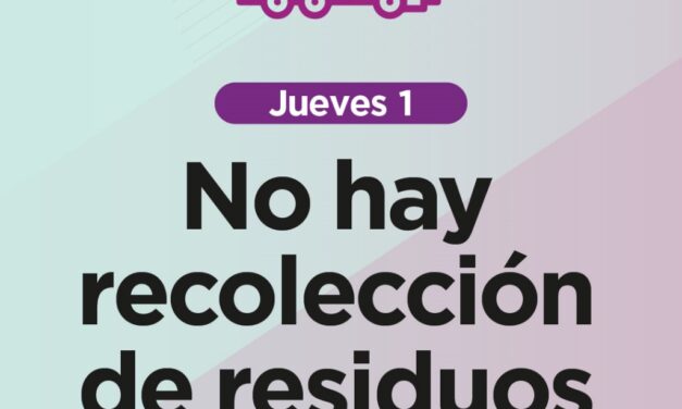 Este jueves no habrá recolección domiciliaria de residuos