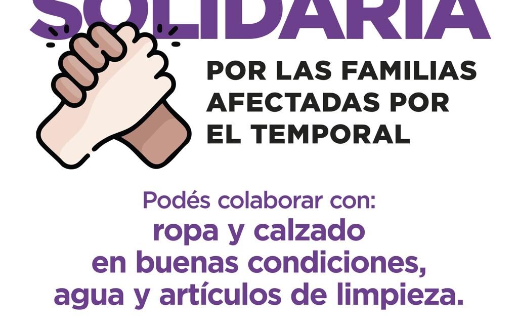 Campaña solidaria para ayudar a las familias afectadas por el temporal