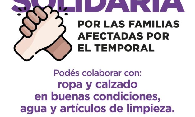 Campaña solidaria para ayudar a las familias afectadas por el temporal