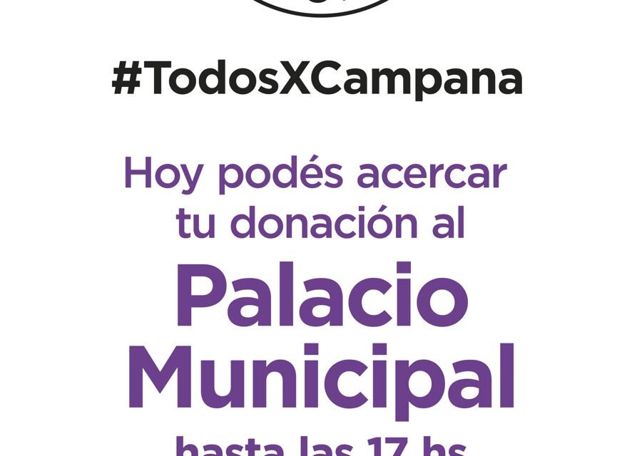 Si querés colaborar con los inundados podes hacerlo en el Palacio Municipal