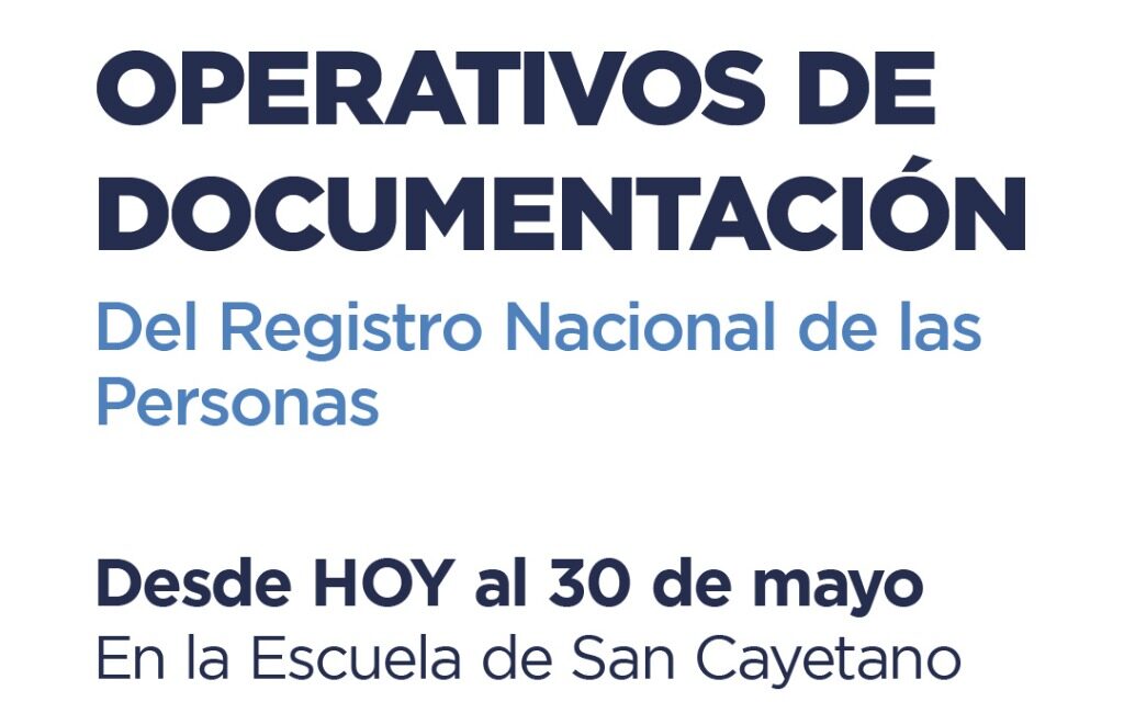 Esta semana habrá un operativo de RENAPER para tramitar el DNI en San Cayetano