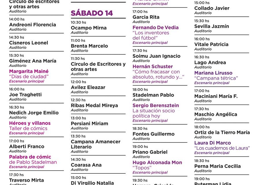 Feria del Libro de Campana: se presentarán más de 45 libros en el auditorio para escritores