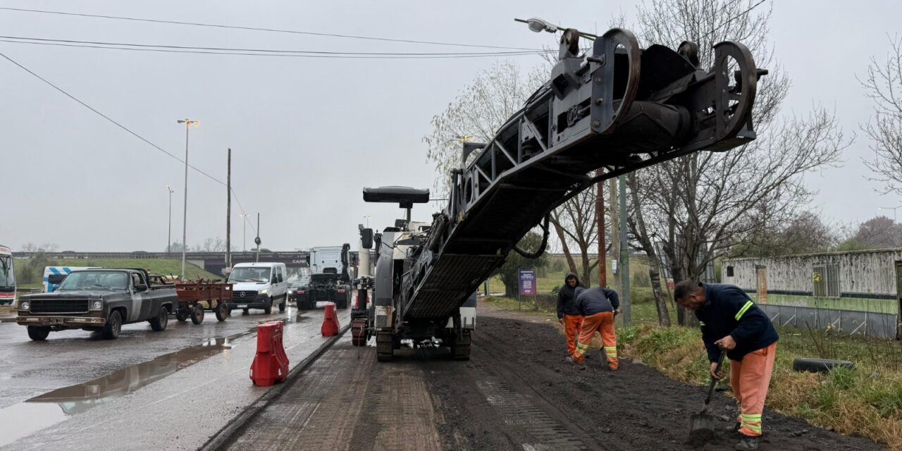 Abella celebró el comienzo de la obra de repavimentación de la Ruta 4