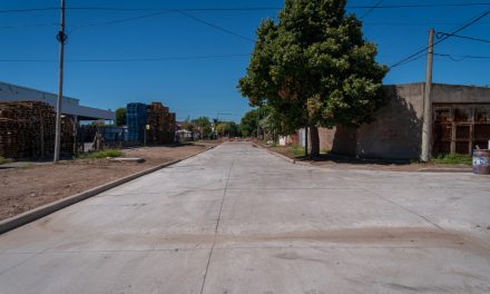 Finalizó la obra de pavimentación de la calle Brown en el barrio 9 de Julio