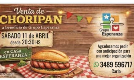 A los chori chori !!! este sábado en «Casa Esperanza»
